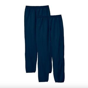 Hanes 2-Pack Unisex Adult Classic Fit Fleece 2-pc. Sweatpant, Navy Sz M 925554